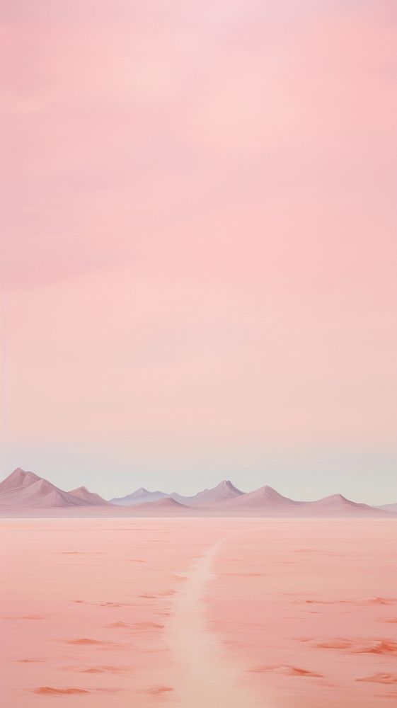 Minimal space pink desert tranquility backgrounds reflection.