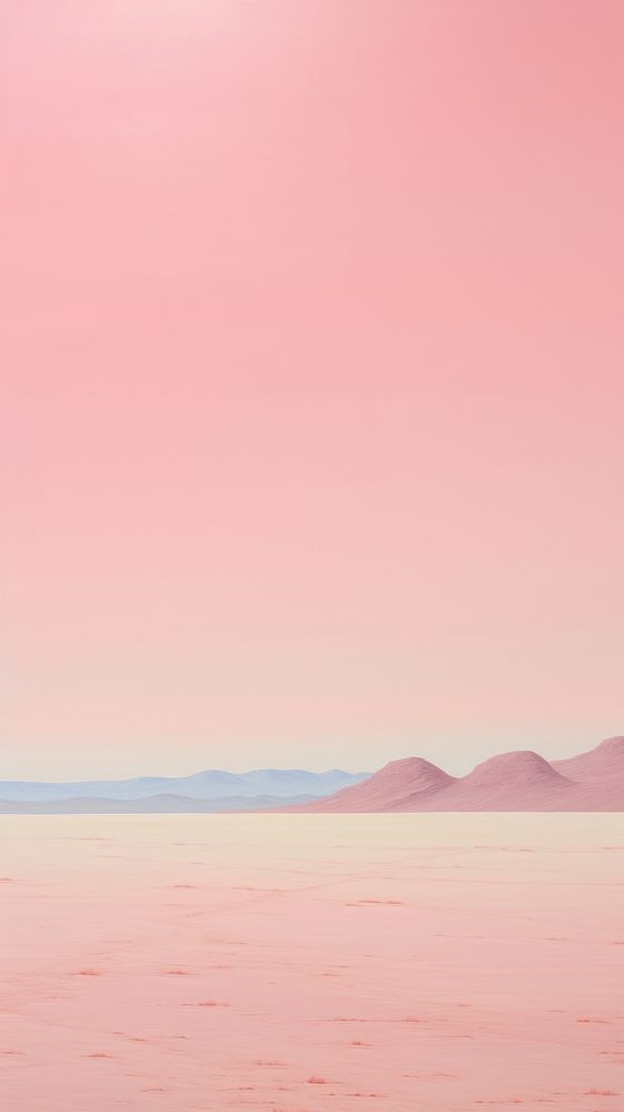 Minimal space pink desert outdoors horizon nature.