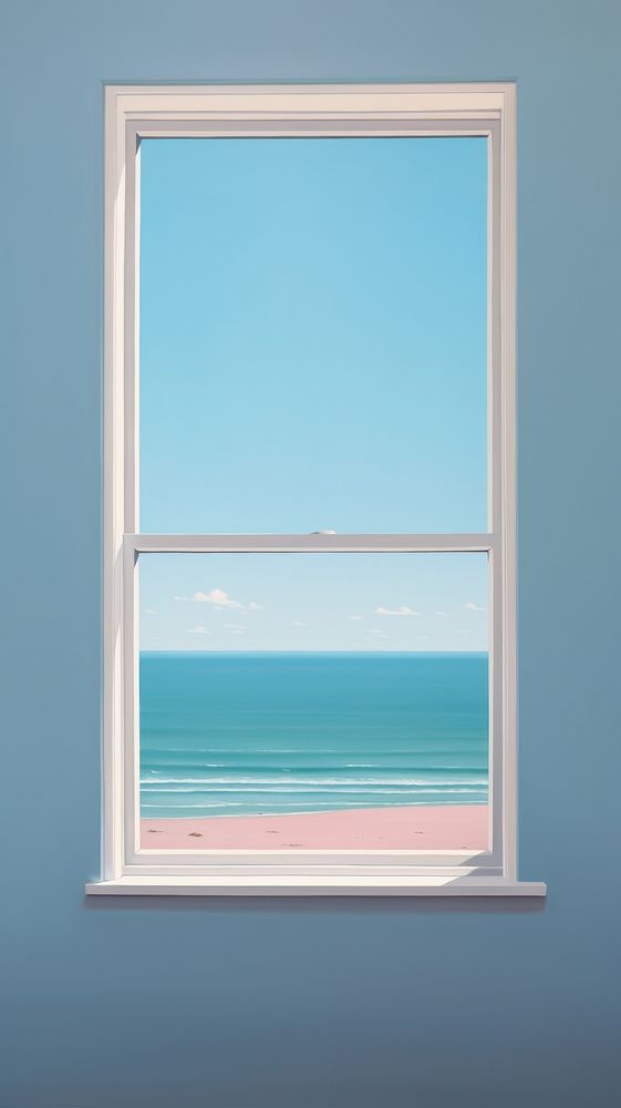 Minimal space window view beach architecture transparent.