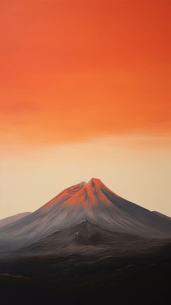 Volcano mountain outdoors horizon.