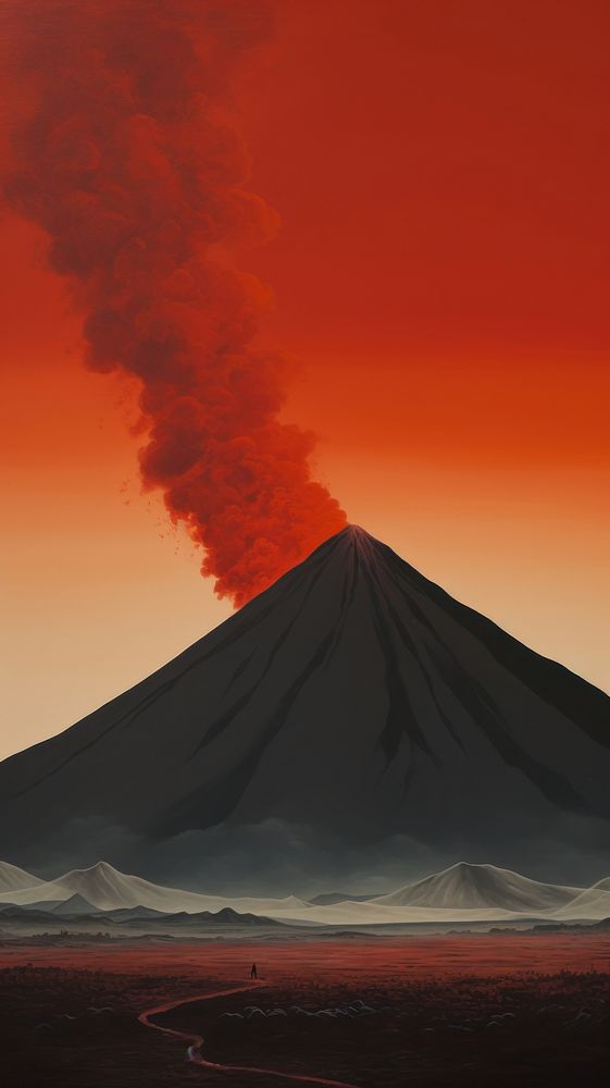 Volcano mountain outdoors nature.