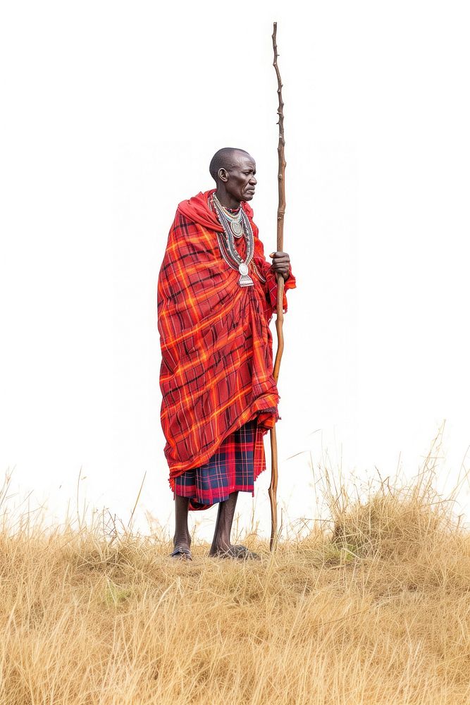 Maasai Man kenya standing tribe adult.