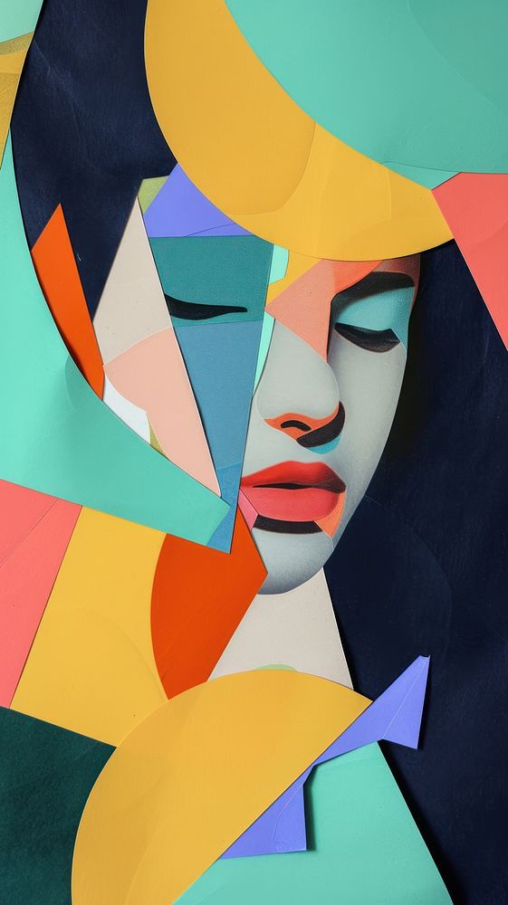 Colorful cut paper collage abstract | Premium Photo Illustration - rawpixel