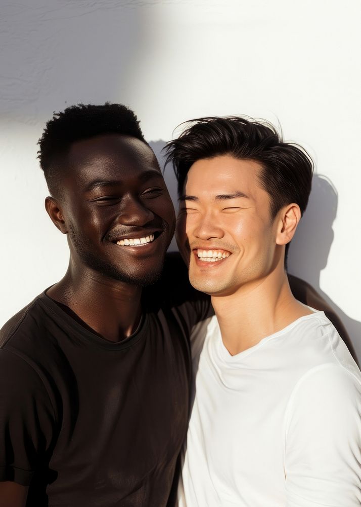 2 happy men laughing portrait | Free Photo - rawpixel