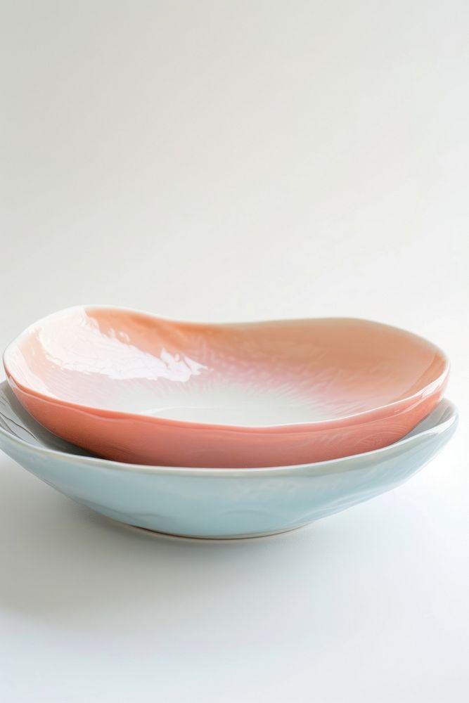 One piece of pastel color ceramic plate platter bowl simplicity.