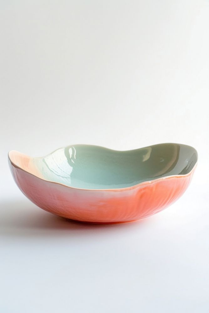 One piece of pastel color ceramic plate bowl tableware porcelain.