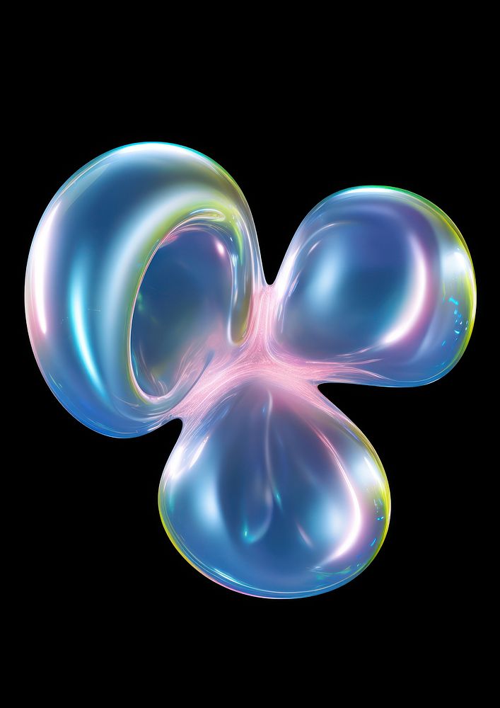 Flower shape transparent bubble soap.