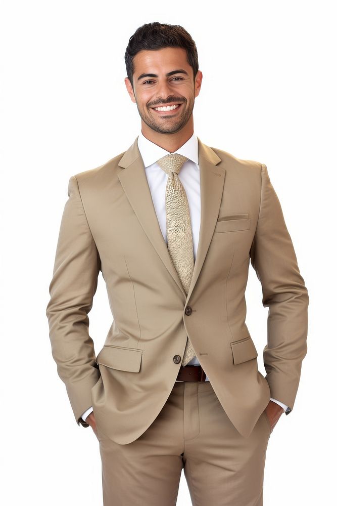 Smiling blazer adult suit.