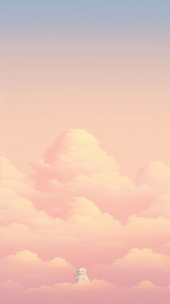 Cats on pastel cloud outdoors horizon nature.
