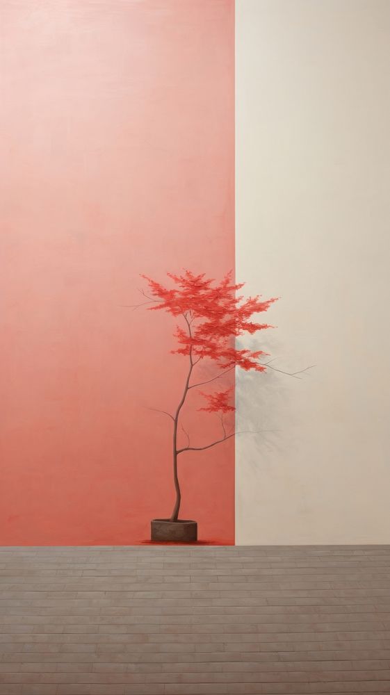 Architecture painting plant tree.