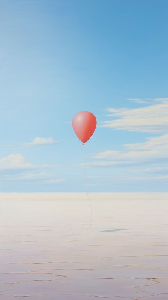 Balloon in pastel sky tranquility landscape aircraft.