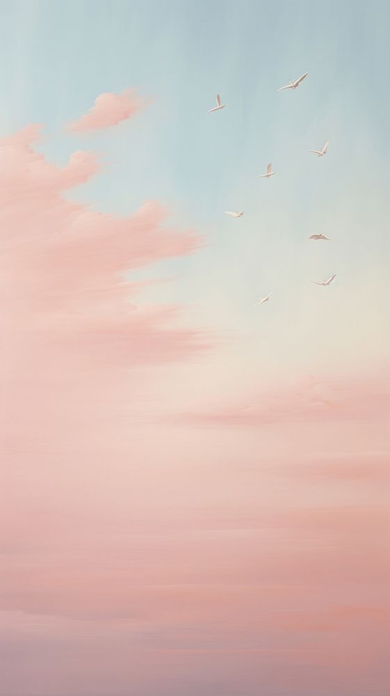 Butterflys in pastel sky outdoors horizon nature.