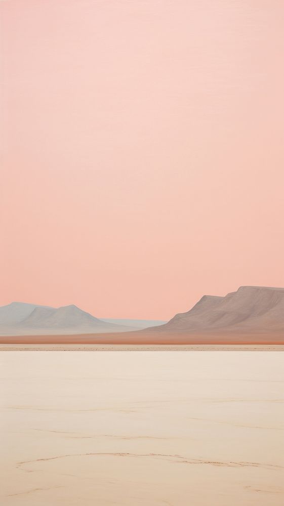 Desert tranquility reflection landscape.
