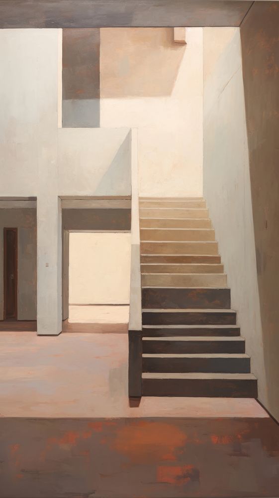 Architecture staircase building painting.