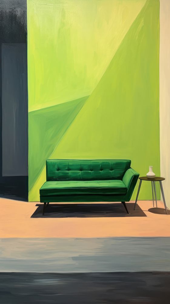 Painting furniture green art.