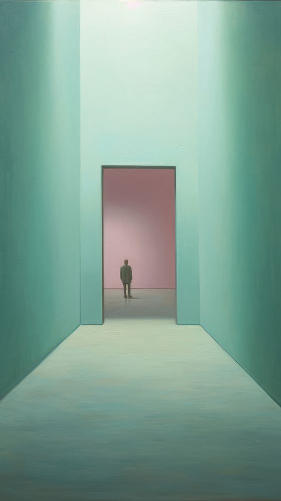 Architecture corridor painting walking. | Premium Photo Illustration ...