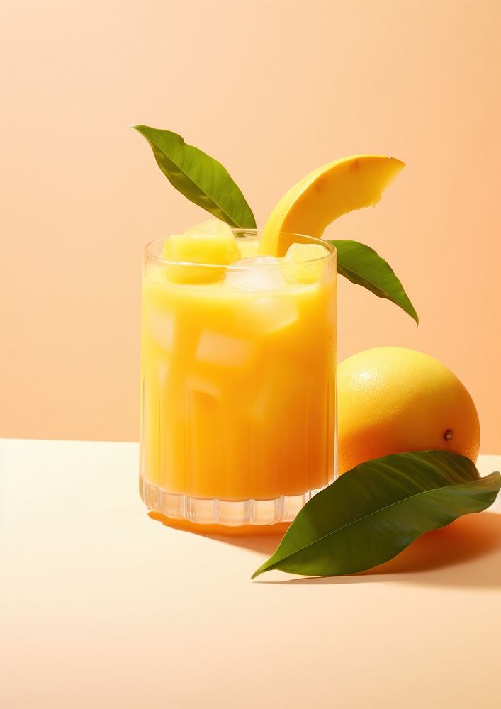Mango juice cocktail food fruit drink.