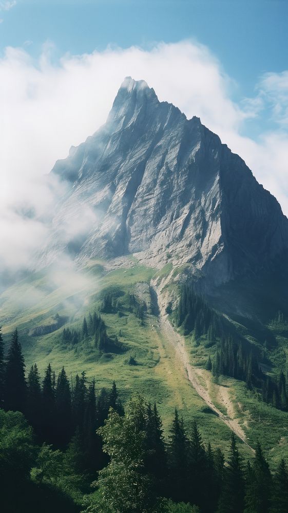  Mountain wilderness landscape outdoors. AI generated Image by rawpixel.
