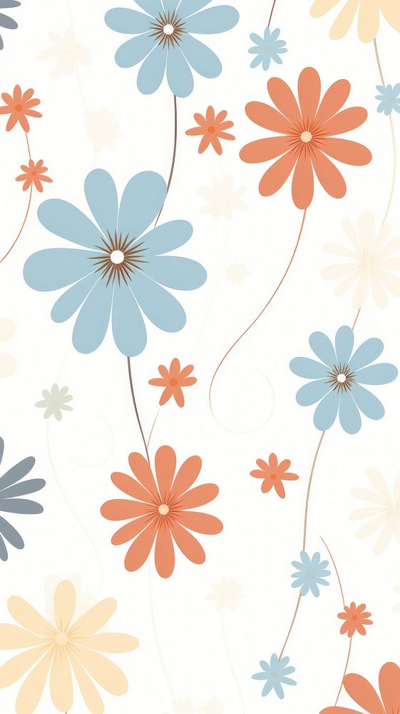  Flower pattern background backgrounds plant art. AI generated Image by rawpixel.