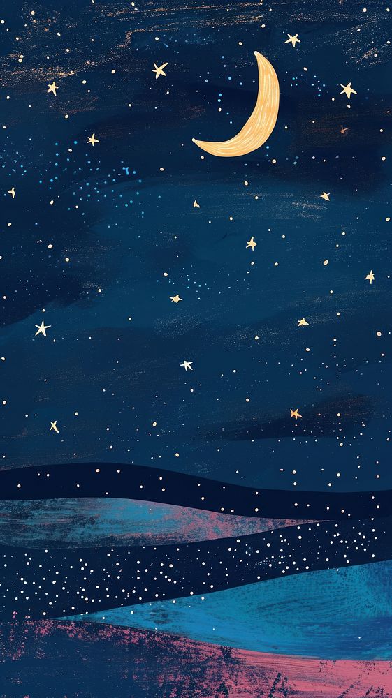 Night sky illustration backgrounds astronomy outdoors.