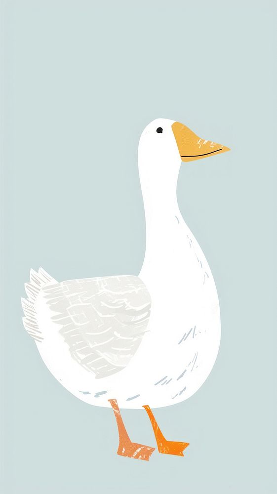 Cute goose illustration animal bird duck.