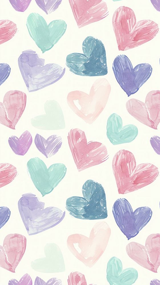 Cute heart pattern illustration backgrounds accessories creativity.