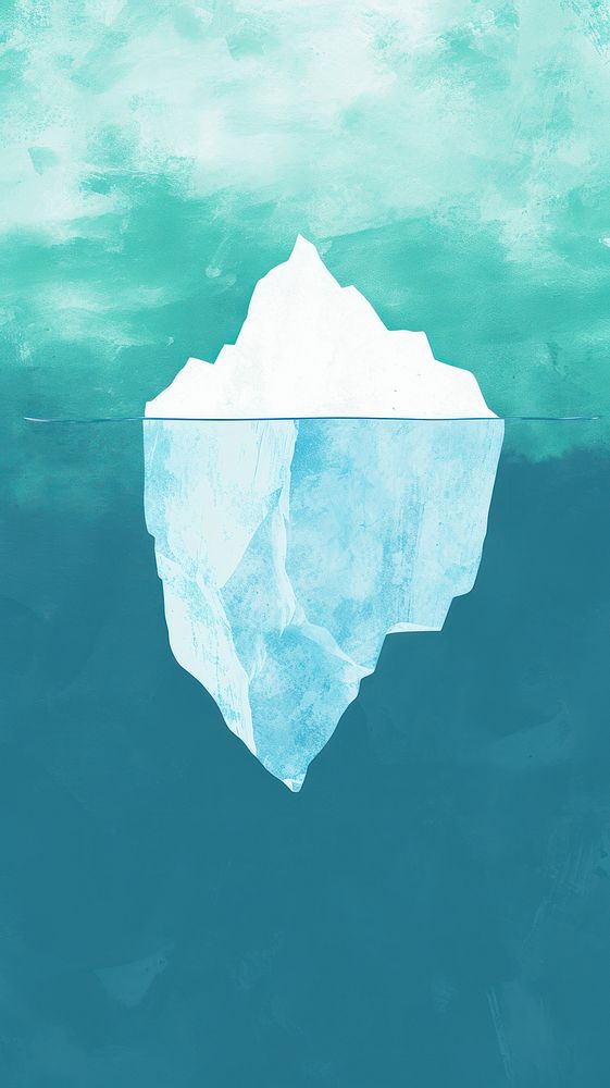 Cute iceberg illustration outdoors nature floating.