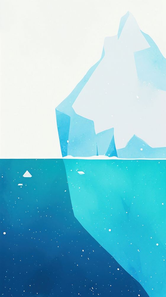 Cute iceberg illustration nature floating outdoors.