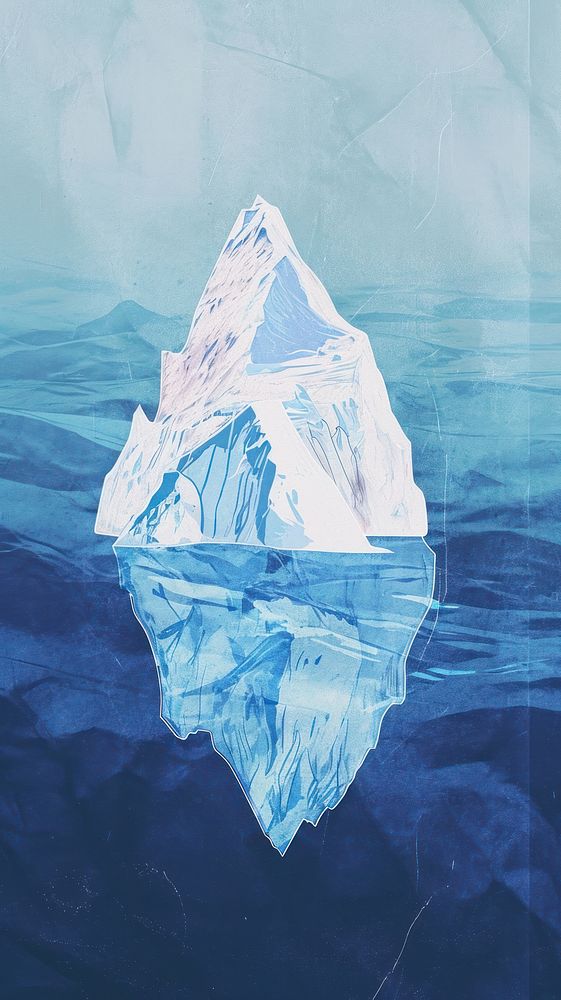 Cute iceberg illustration outdoors nature floating.