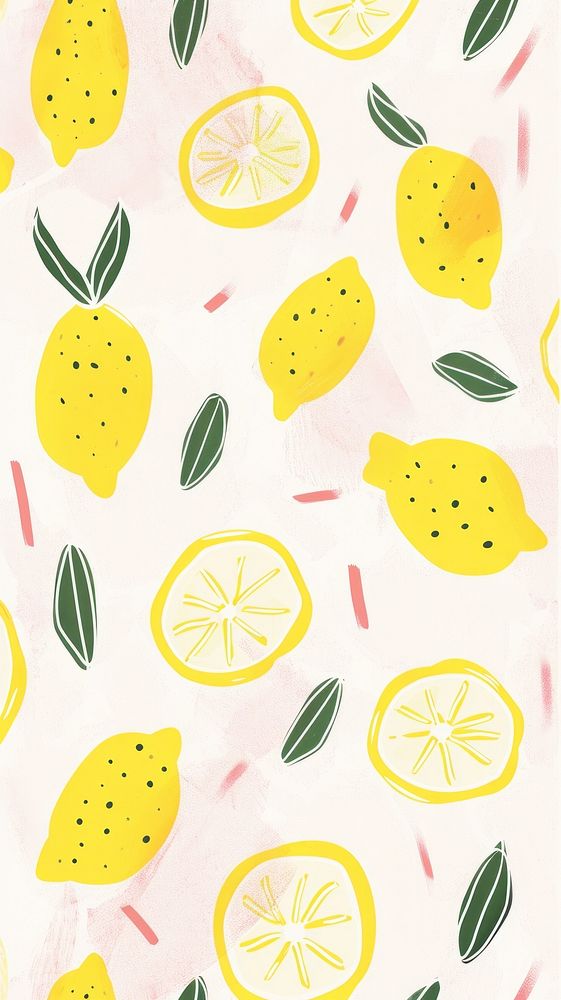 Lemons illustration backgrounds fruit plant.