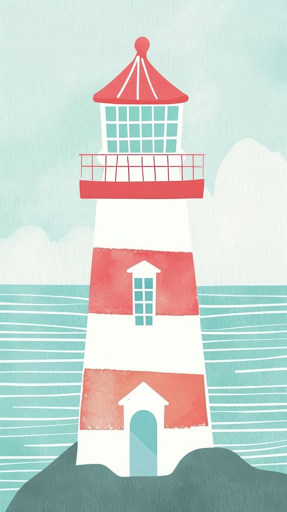 Lighthouse illustration architecture building tower.
