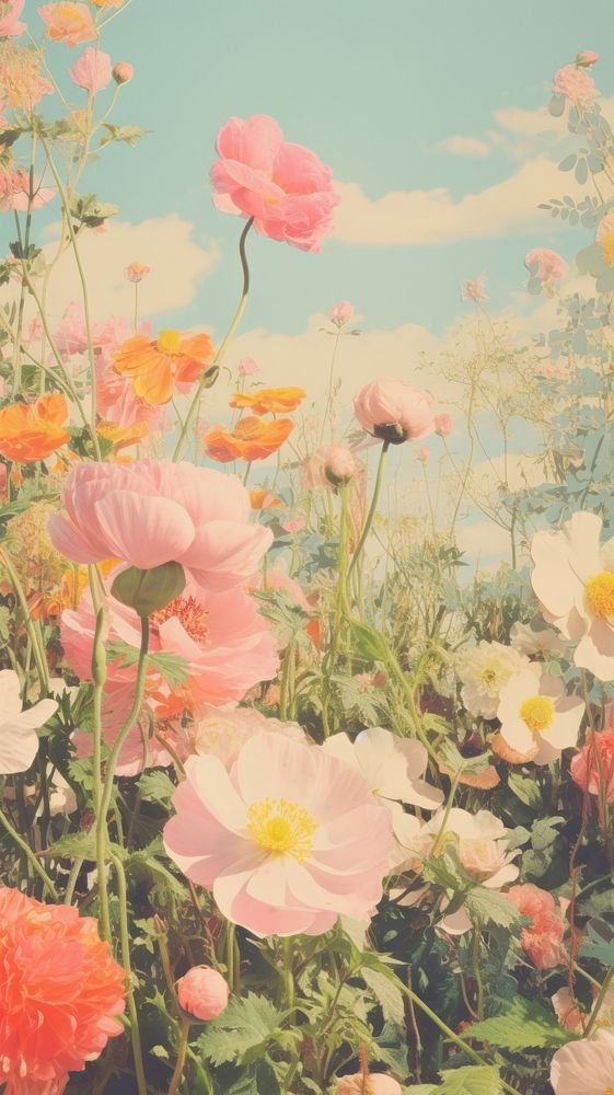  Flower garden outdoors nature plant. AI generated Image by rawpixel.