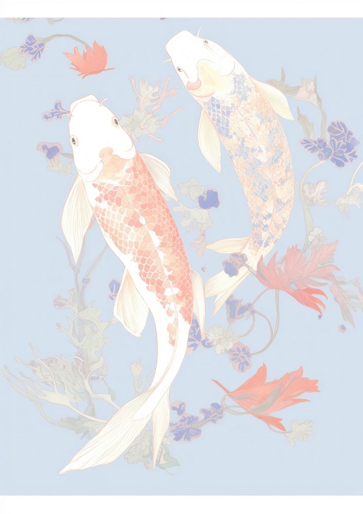 Koi fish animal carp underwater. AI generated Image by rawpixel.