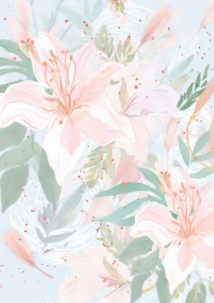 Lily backgrounds abstract pattern. AI generated Image by rawpixel.