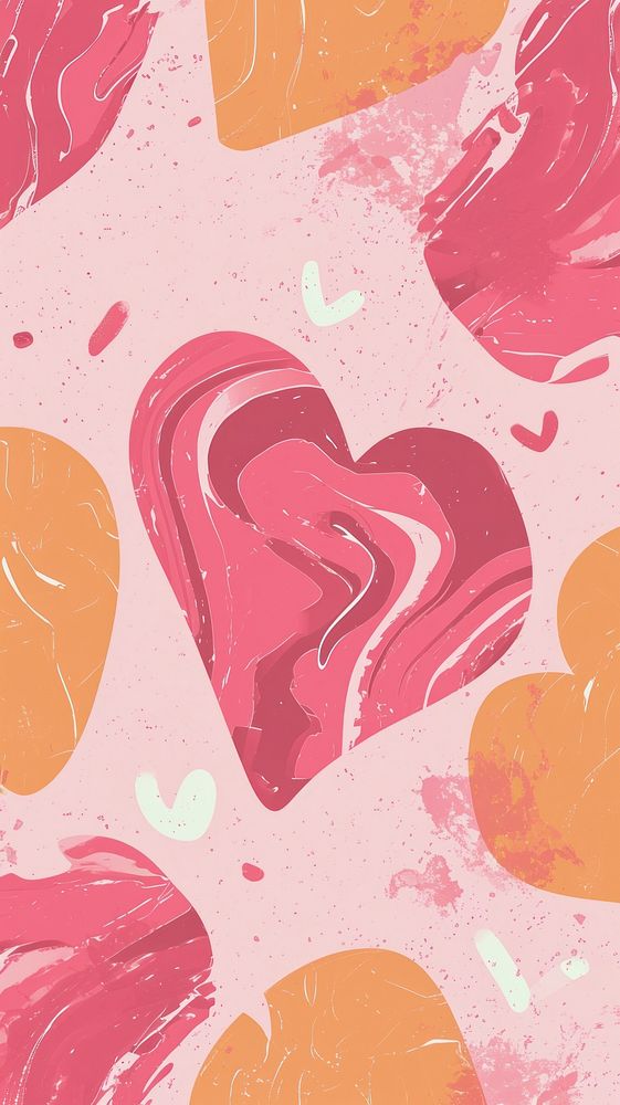  Art pattern heart pink. AI generated Image by rawpixel.