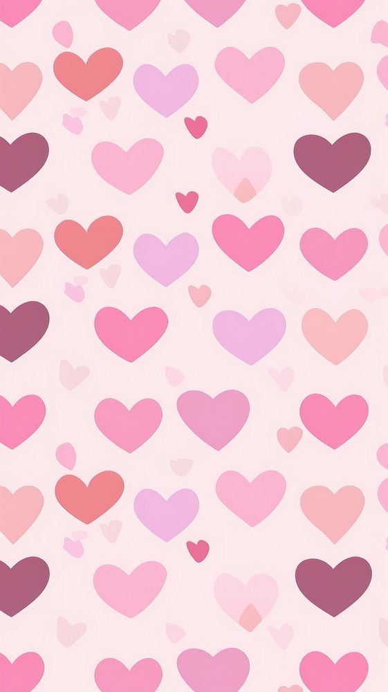  Pattern heart pink backgrounds. AI generated Image by rawpixel.