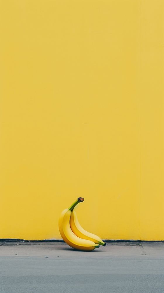  A big banana has fall to in street fruit plant food. AI generated Image by rawpixel.