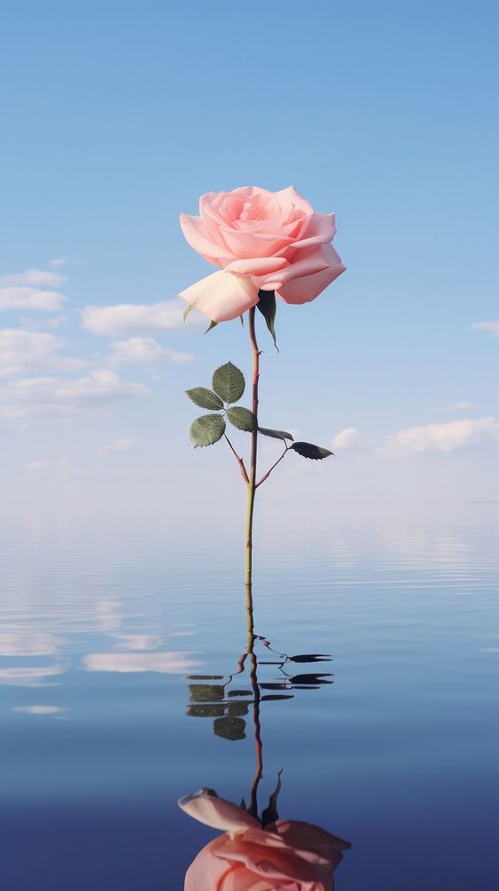 Rose mirror reflect sky outdoors | Free Photo - rawpixel