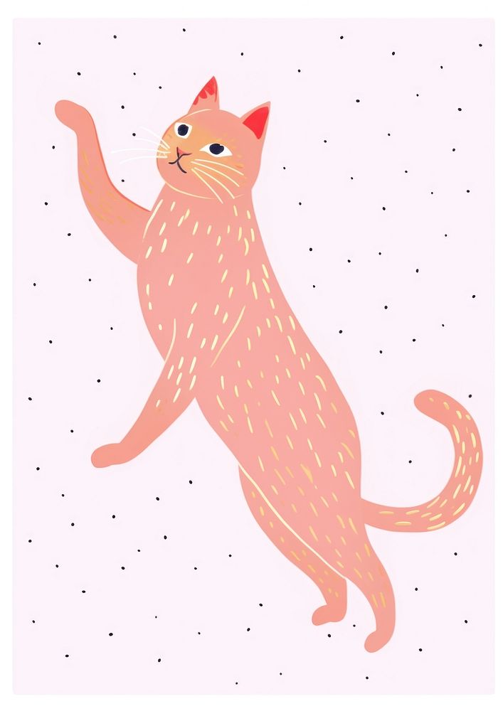 Cat pattern drawing animal. AI generated Image by rawpixel.