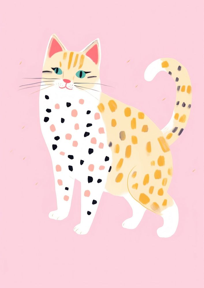 Cat pattern drawing animal