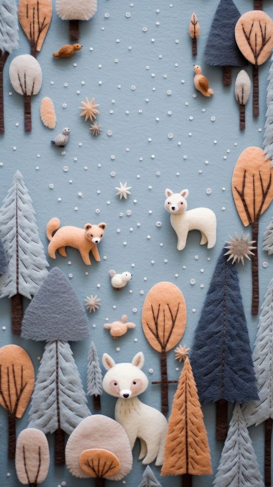 Wallpaper of felt winter art backgrounds christmas.