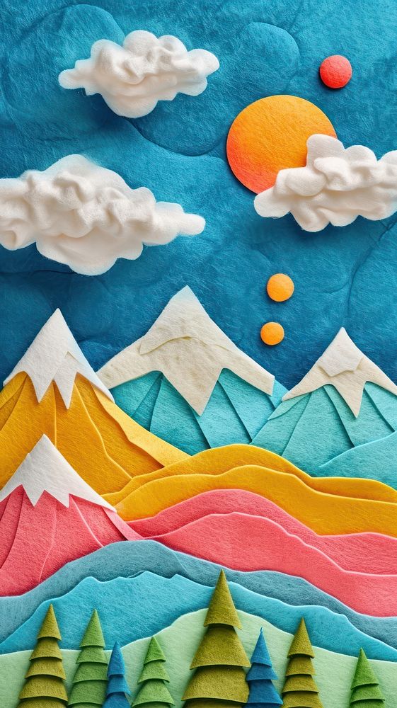 Wallpaper of felt mountain backgrounds textile pattern.