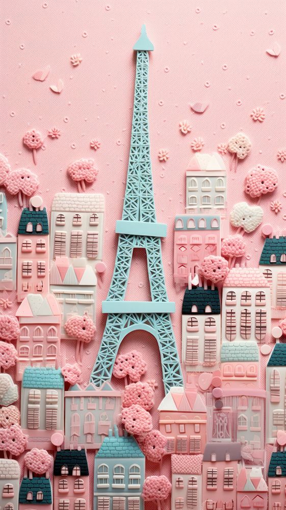 Wallpaper of felt paris architecture building confectionery.