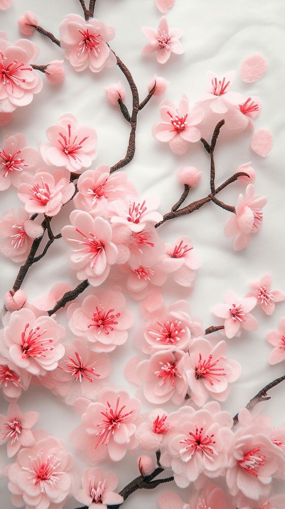 Wallpaper of felt sakura backgrounds blossom flower.