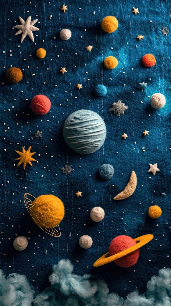 Wallpaper of felt space astronomy outdoors confectionery.
