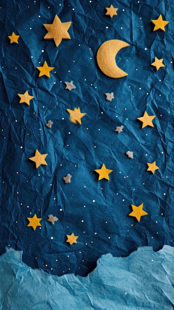 Wallpaper of felt starry sky backgrounds textile constellation.