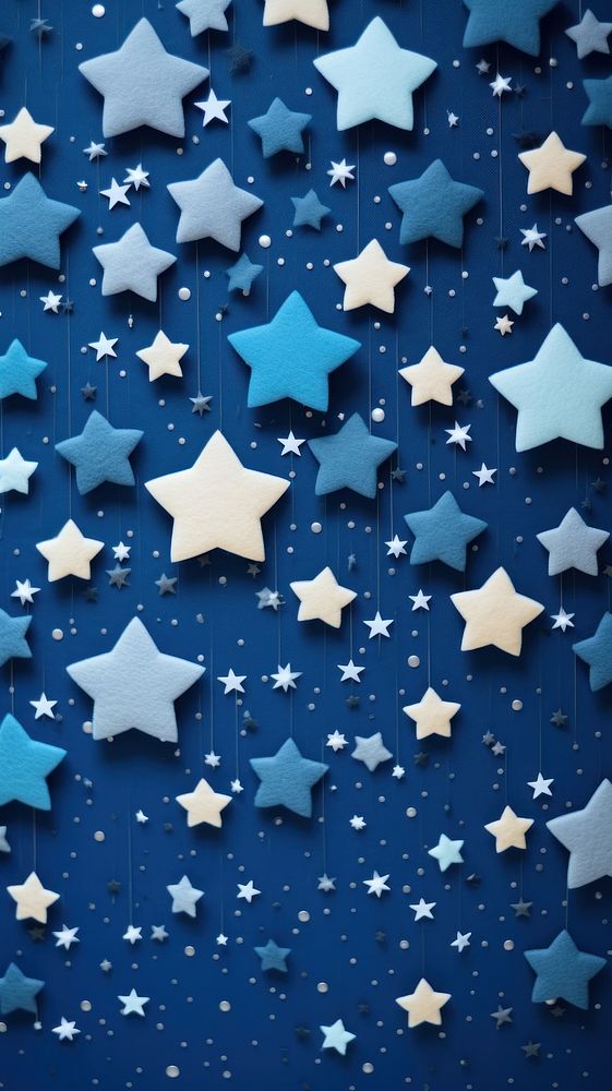 Wallpaper of felt starry sky backgrounds confetti repetition.