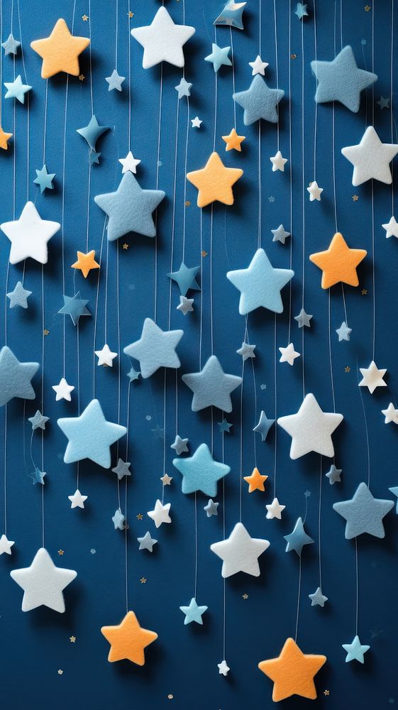 Wallpaper of felt starry sky backgrounds confetti illuminated.