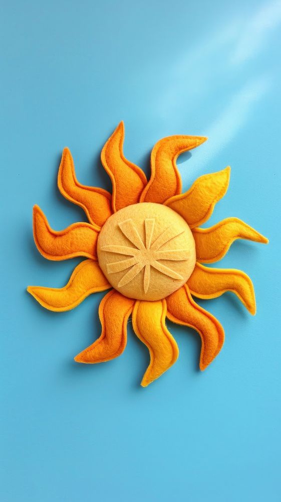 Wallpaper of felt sun food art creativity.