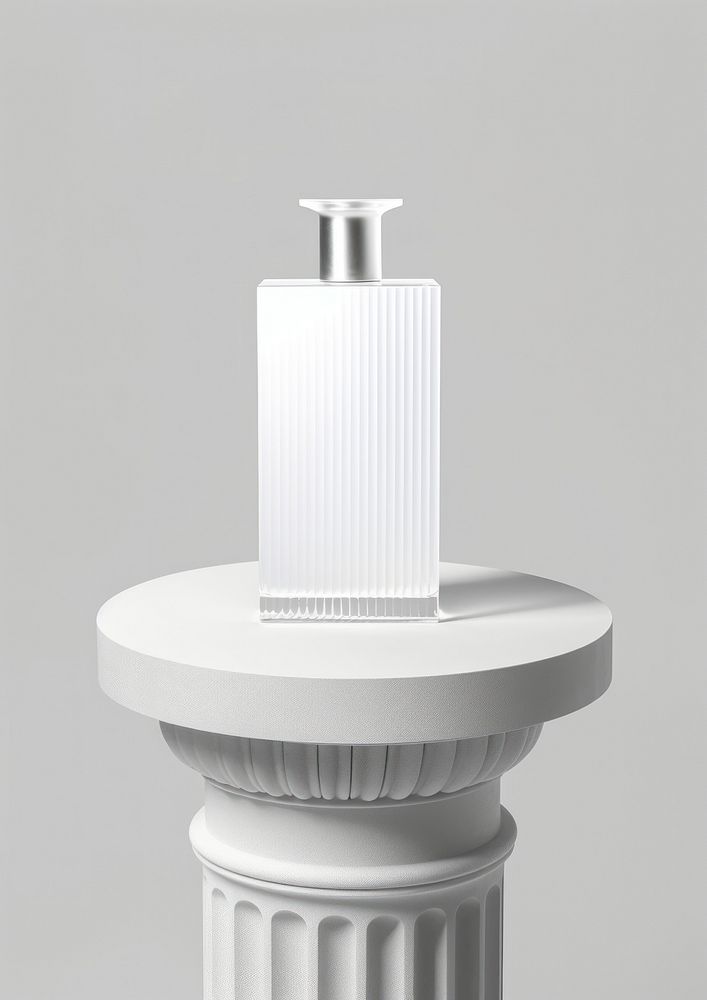 Perfume glass packaging  column bottle architecture.